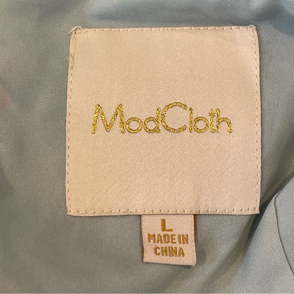 Modcloth Women's Sz L BLOGGER THE BETTER Floral Cactus Halter Dress Green/Pink - Picture 10 of 10